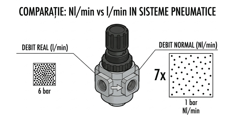 Care este diferenta dintre Nl/min si l/min?
