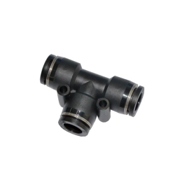 Conector pneumatic T egal ramificatie tripla seria BPE Conector pneumatic T egal ramificatie tripla seria BPE negru