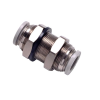 Conector pneumatic drept - mufa egala de perete seria OPM gri