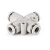 Conector pneumatic egal ramificatie in cruce seria OPZ gri