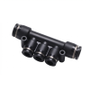 Conector pneumatic redus ramificatie cu 3 iesiri laterale seria OPKD NEGRU
