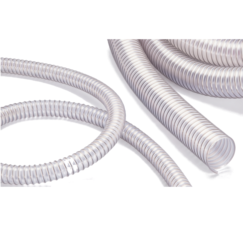 Furtun exhaustare de poliuretan Airduc 355 PUR AS cu spira metalica Furtun exhaustare de poliuretan Airduc 355 PUR AS cu spira metalica