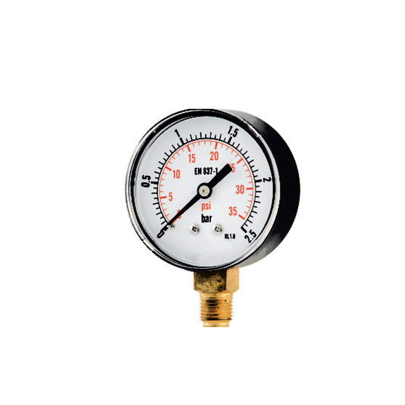 Manometru radial, uscat cadran 63 mm G1/4 standard E 837-1 cl 1.6 carcasa metalica Manometru radial uscat carcasa metalica