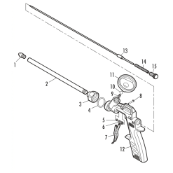 Pistol de aer pentru spuma poliuretanica 168A