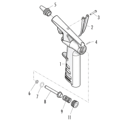 Pistol de suflat aer corp de nylon carbon NYCA-S