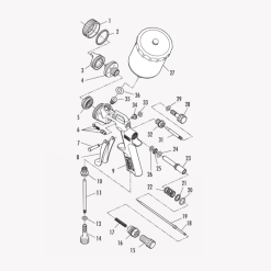Pistol de vopsit profesional Z3000 - desfasurat