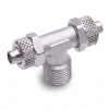 Racord metalic T axial filet exterior push-on alama nichelata prindere sigura seria O3357