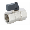 Robinet alama nichelata cu bila, maneta fluture, PTFE, 16 bar, filet interior seria 677