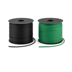 snur cauciuc negru si verde, plin